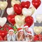 Red & Gold Heart Foil Balloons – 12 Pcs 18 Inch Metallic Red, Gold & Cream Heart-Shaped Balloons for Birthday, Wedding, Baby Shower, Valentine’s Day, Mother’s Day & Christmas Party Decorations